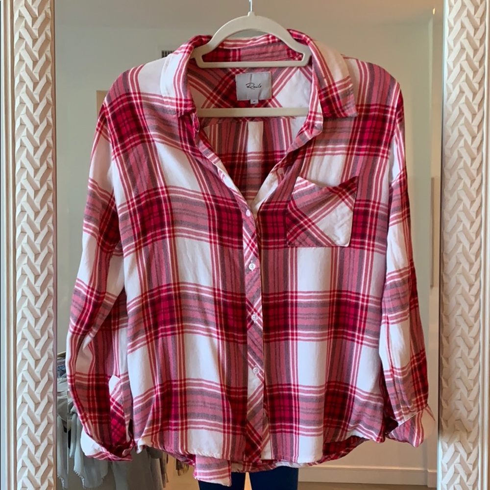 NWOT Rails Flannel Button Down Pink